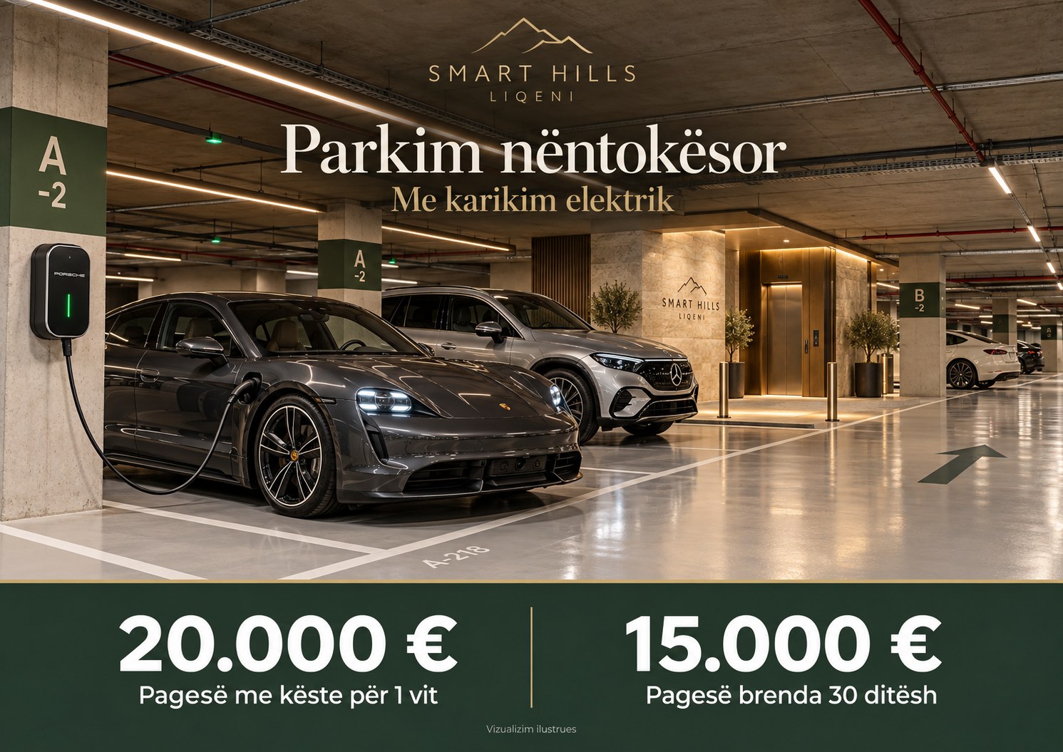 Vizualizim i parkimeve me karikim elektrik Smart Hills